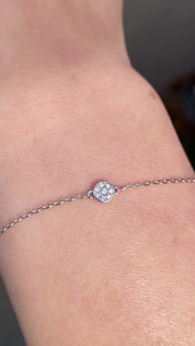 Pave Diamond Moon Bracelet