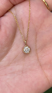 Dahlia Necklace, 0.50ct Lab Diamond