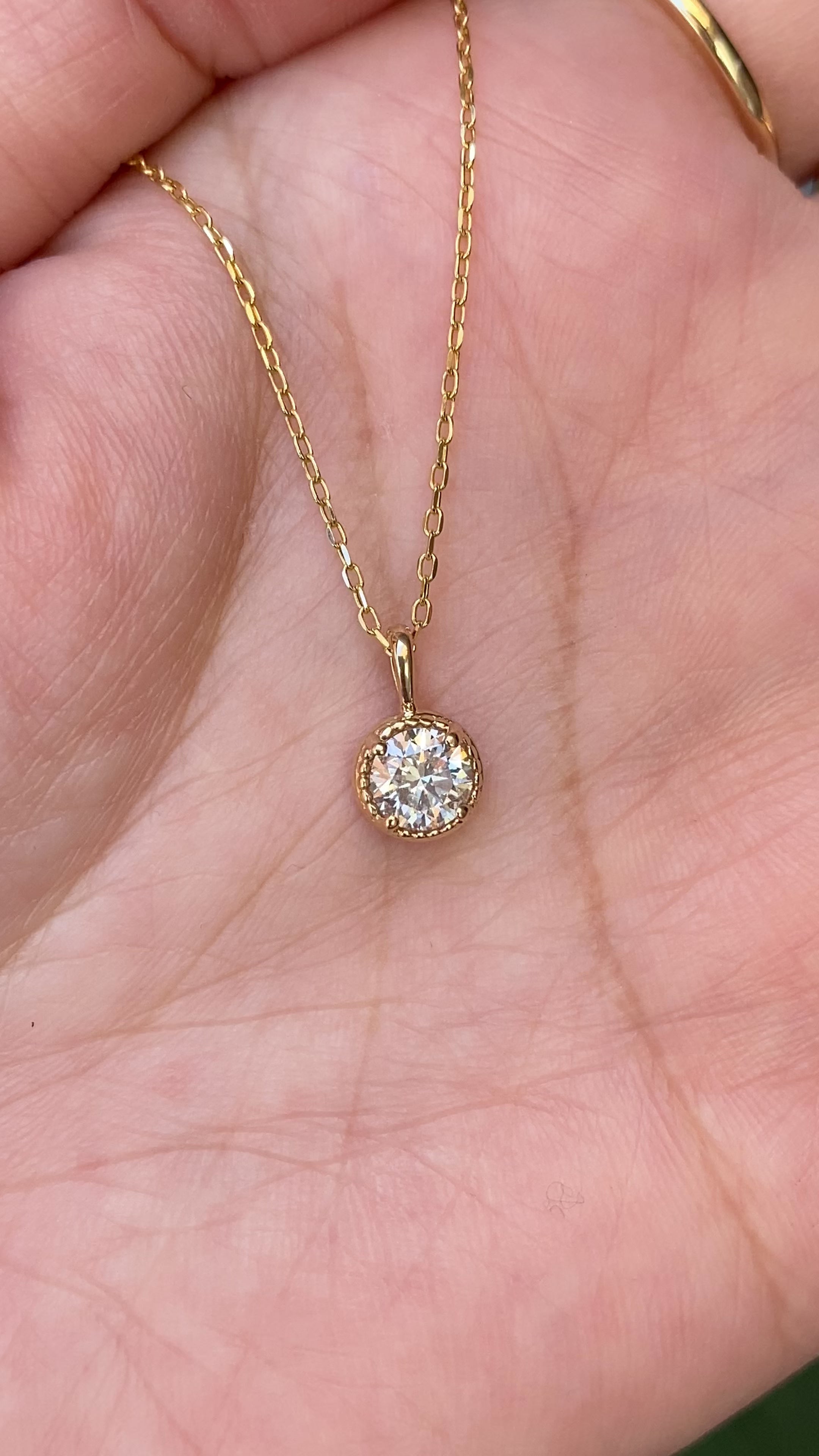 Dahlia Necklace, 0.50ct Lab Diamond