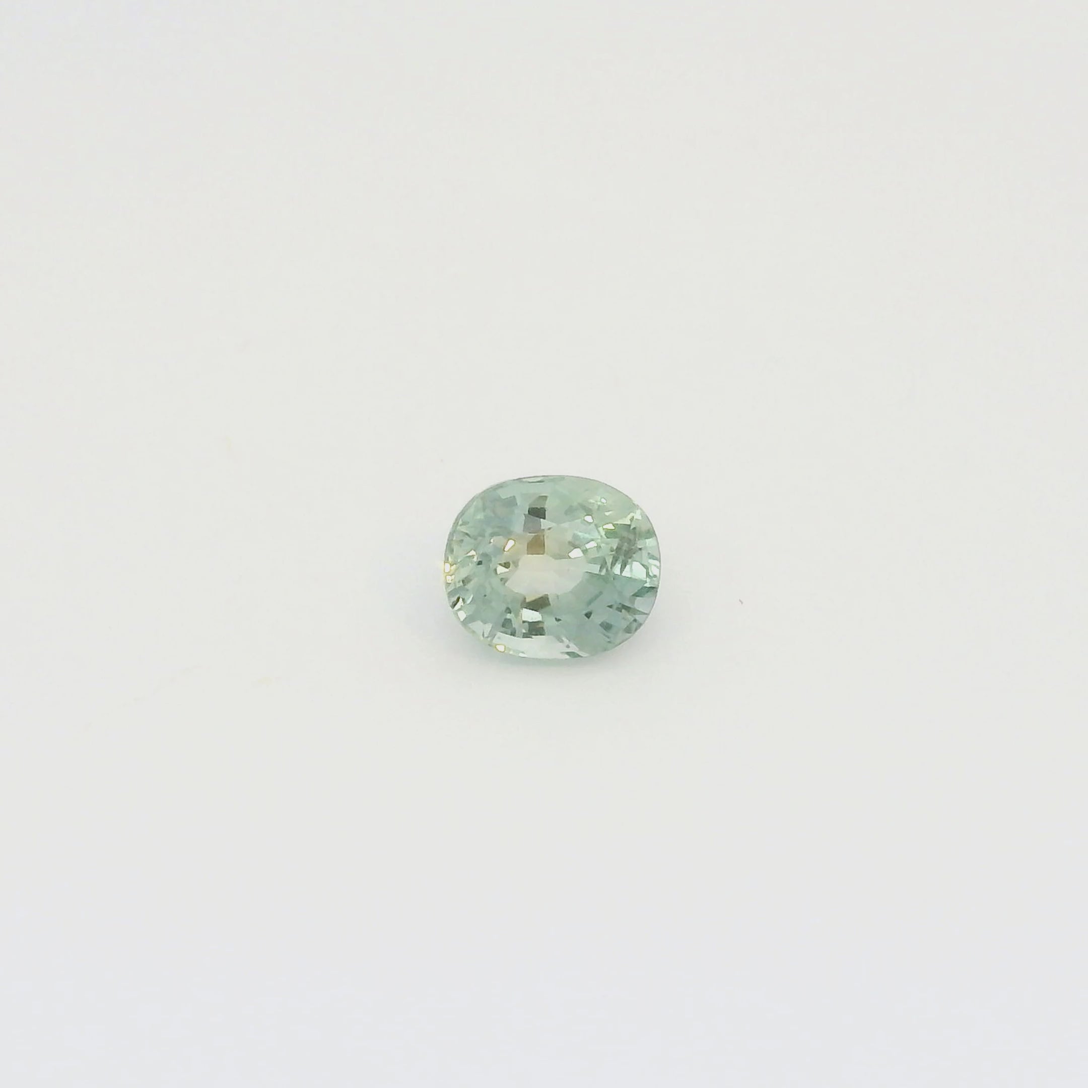 1.94ct Oval Cut Light Blue Green Madagascar Sapphire SO624