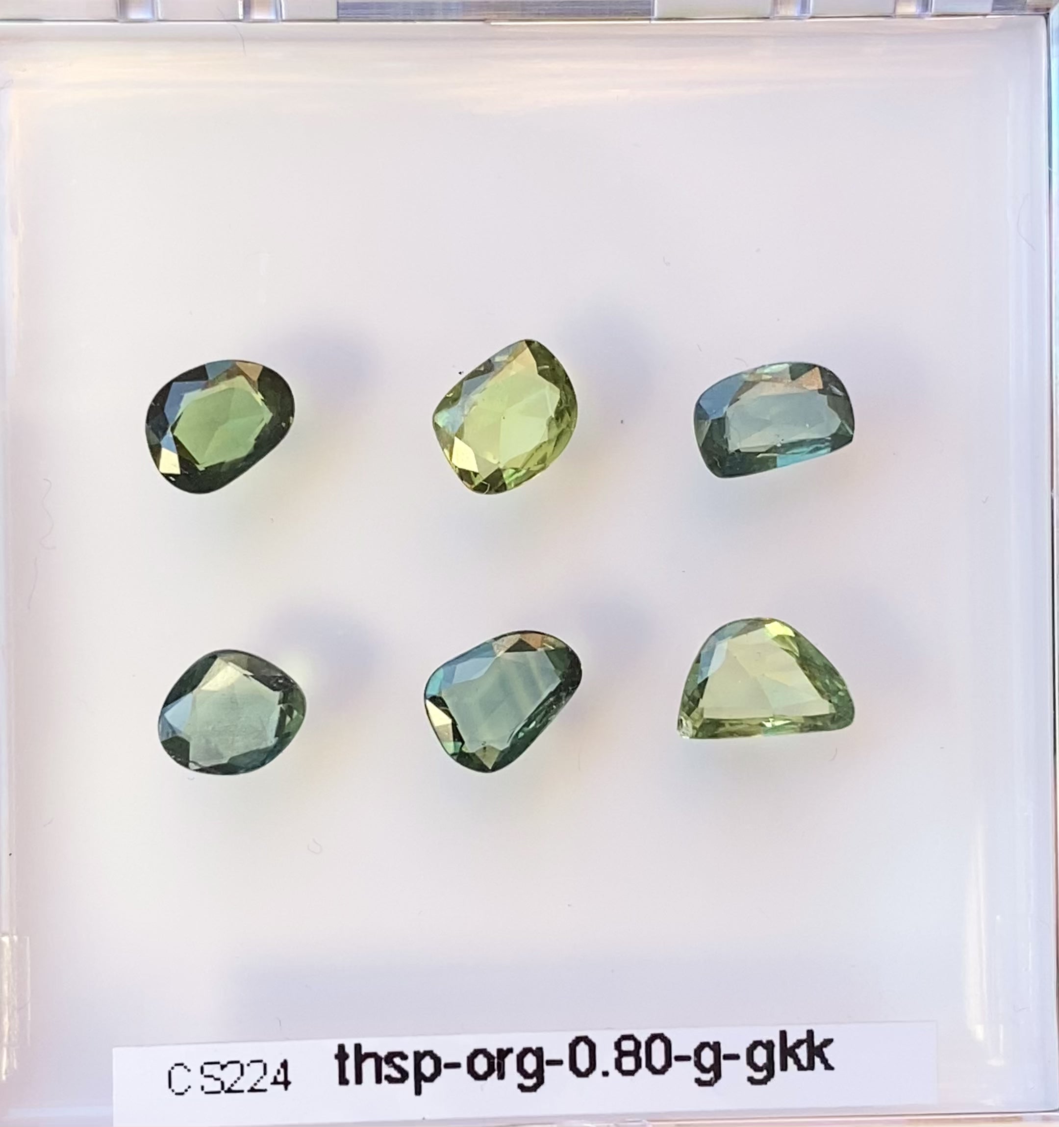 0.80ct Organic Shape Green Sapphire CS224