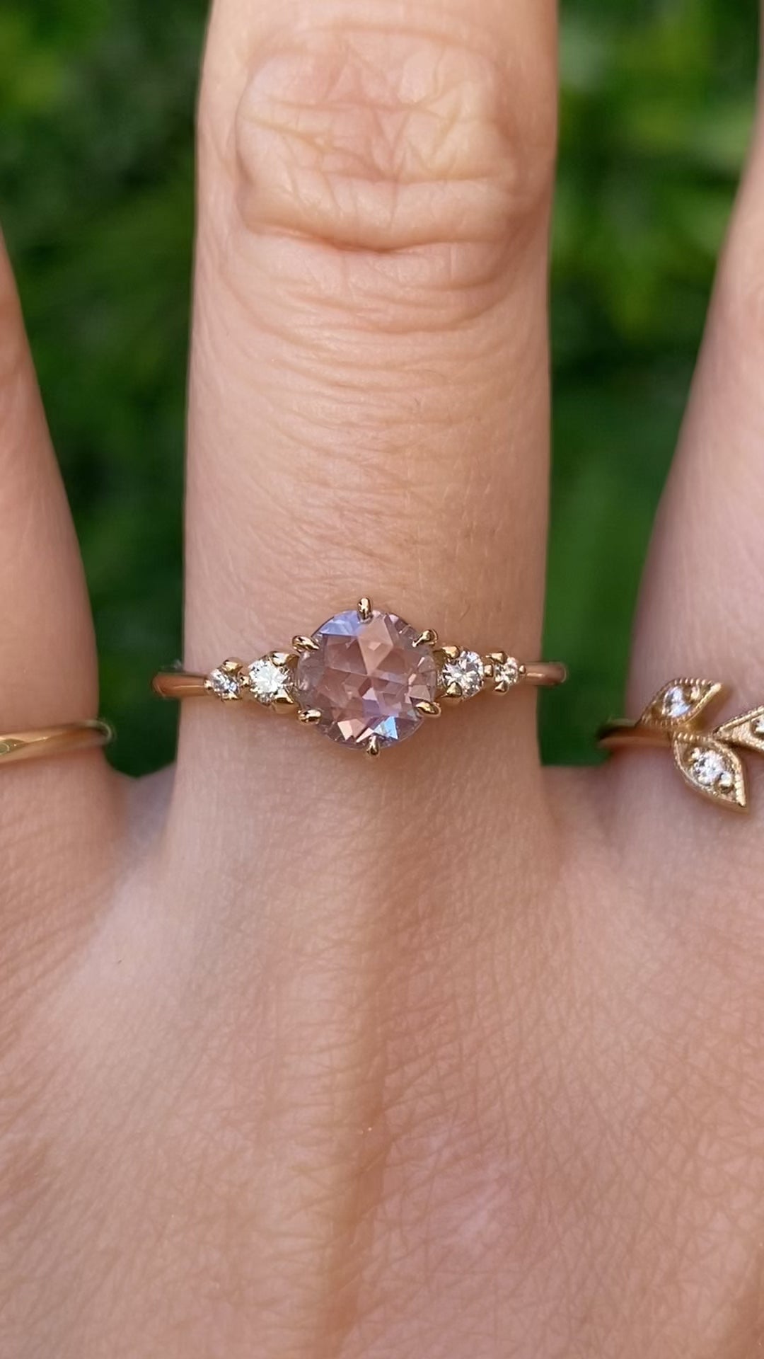 Mila Ring, 0.71ct Pink Madagascar Sapphire
