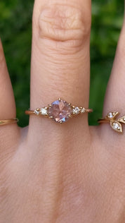 Mila Ring, 0.71ct Pink Madagascar Sapphire