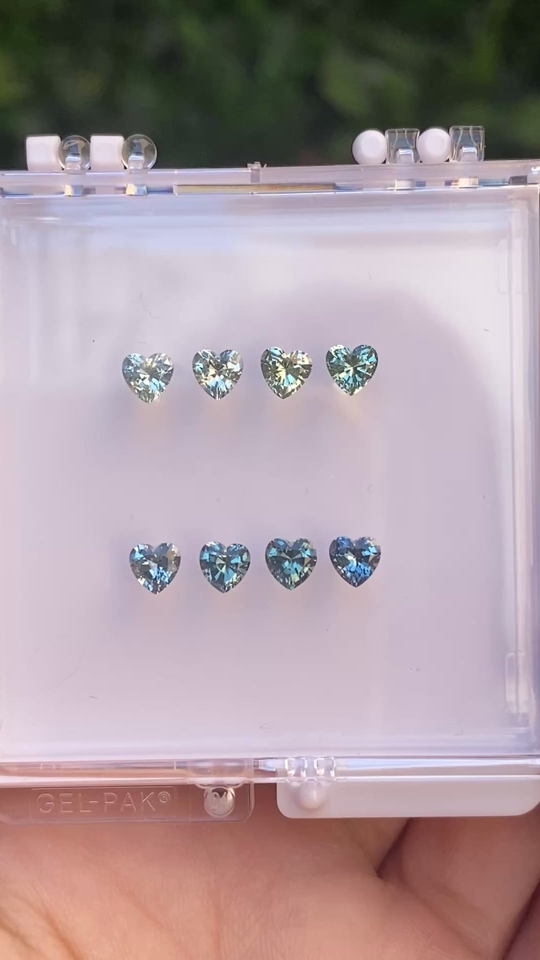 0.40ct Calibrated Heart Madagascar Green, Blue Green Sapphire (4.5mm) CS359