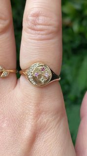 クレセント 誕生石 ネックレス