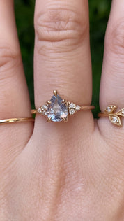 Teresa Ring 1.27ct Light Blue Madagascar Sapphire, 14k Yellow Gold (One of a kind)