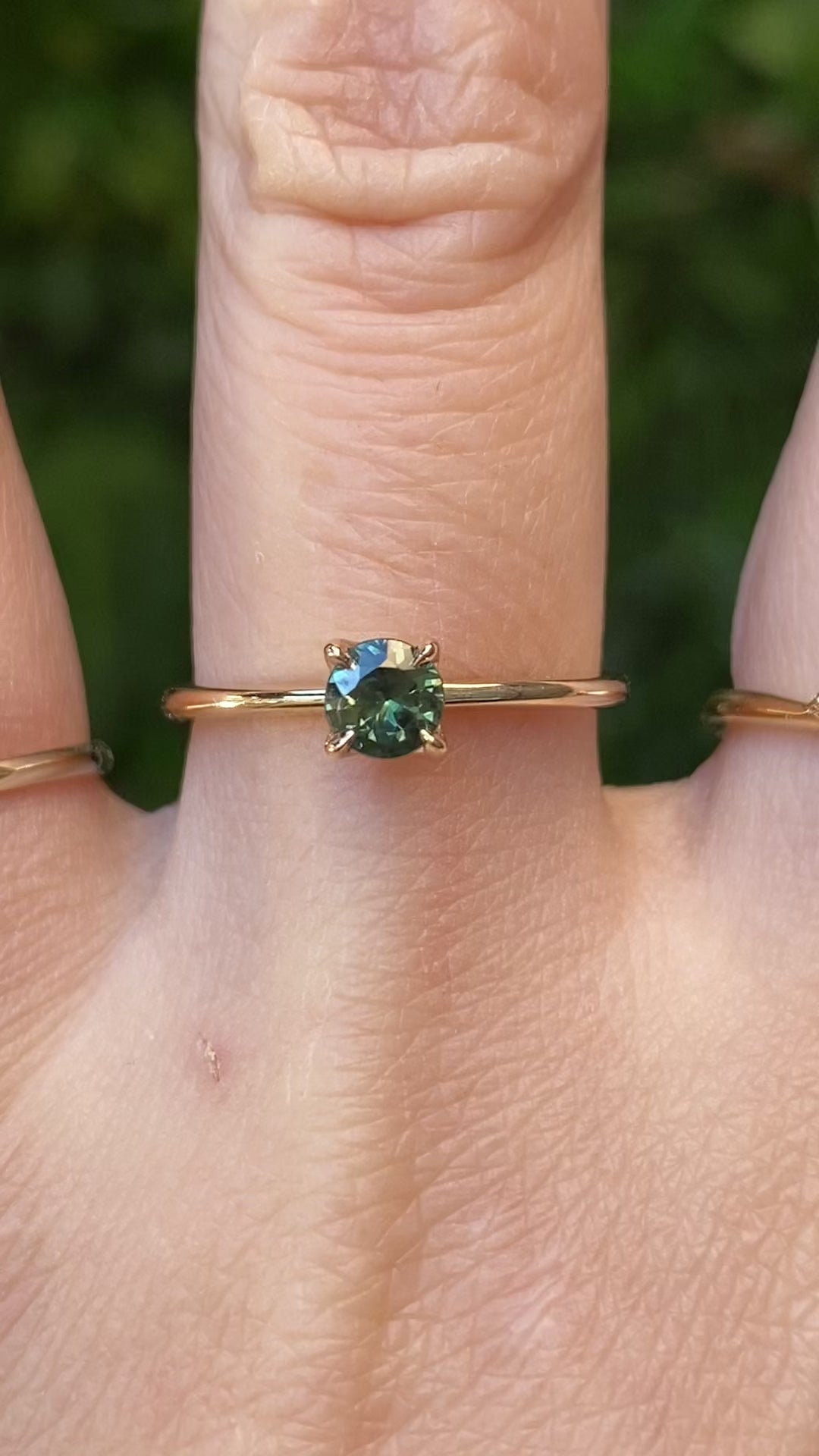 Sara Ring, 0.40ct Green Queensland Sapphire