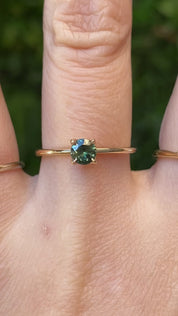 Sara Ring, 0.40ct Green Queensland Sapphire