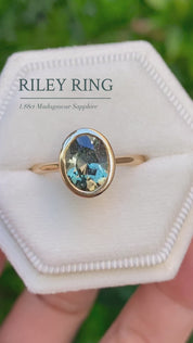 Riley Ring, 1.88ct Green Madagascar Sapphire