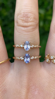 Estel Fleur Ring, 0.55ct Ceylon Sapphire