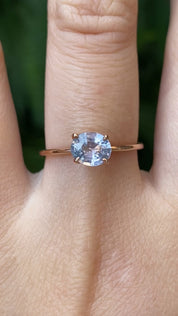 【即日配送】サラリング ・1.11ct・非加熱マダガスカル産ライトブルーサファイア・K14RG