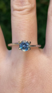 1.05ct Round Cut Blue Montana Sapphire SR513