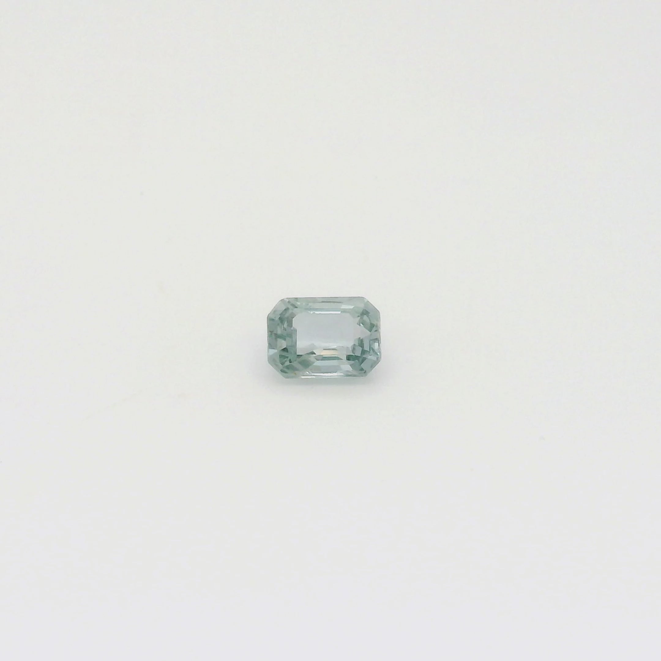 1.63ct Emerald Cut Light Blue Madagascar Sapphire SF520