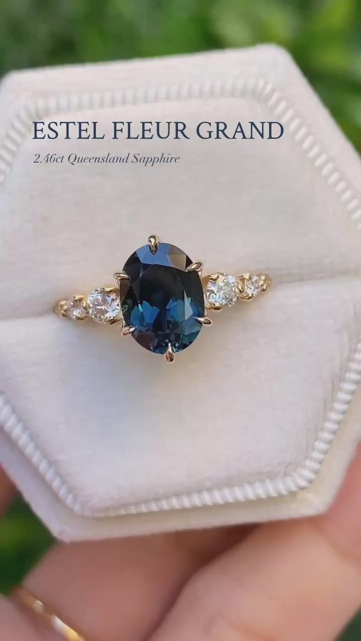Estel Fleur Grand Ring, 2.46ct Queensland Sapphire