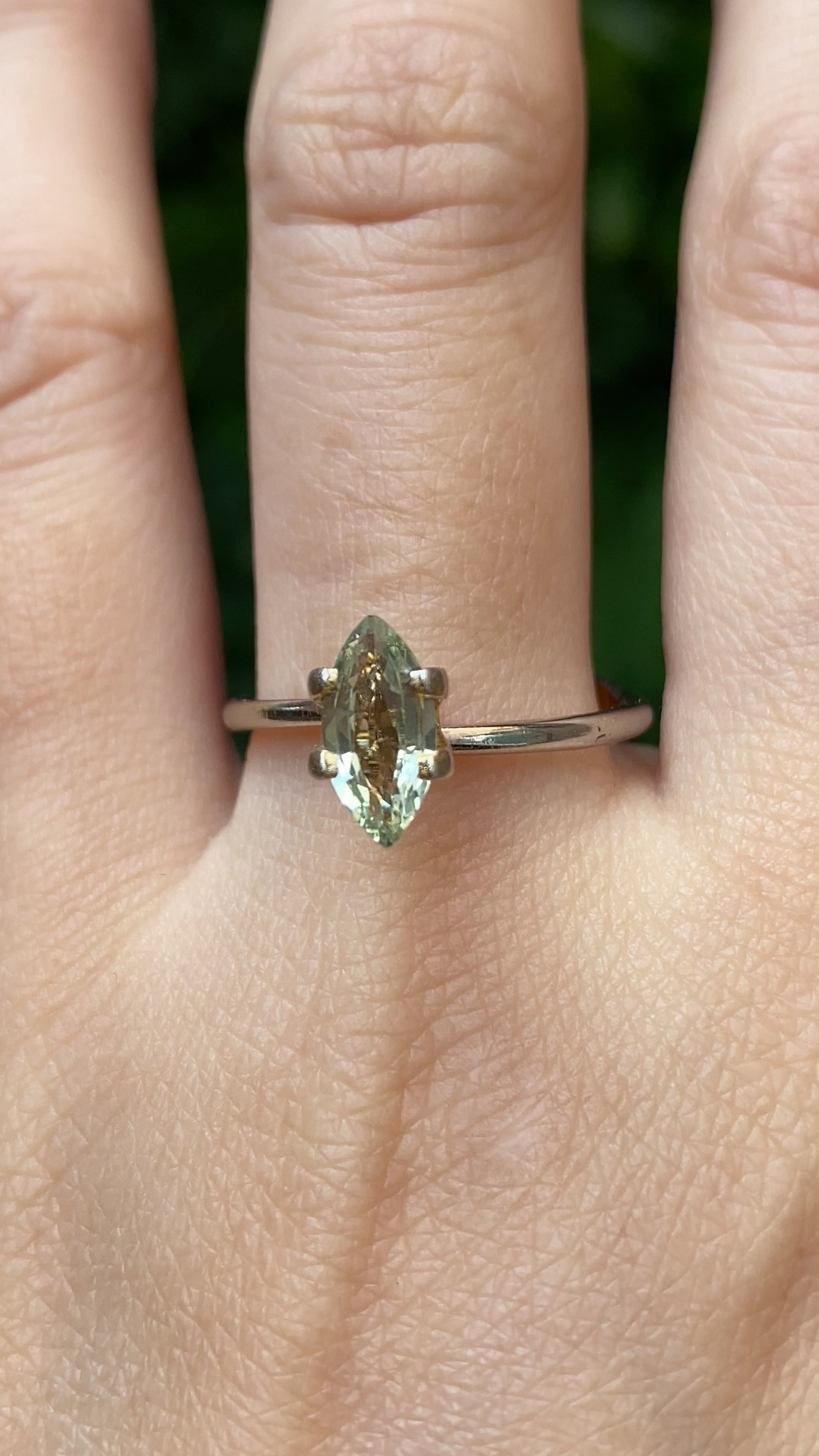 1.02ct Marquise Cut Green Madagascar Sapphire SF417