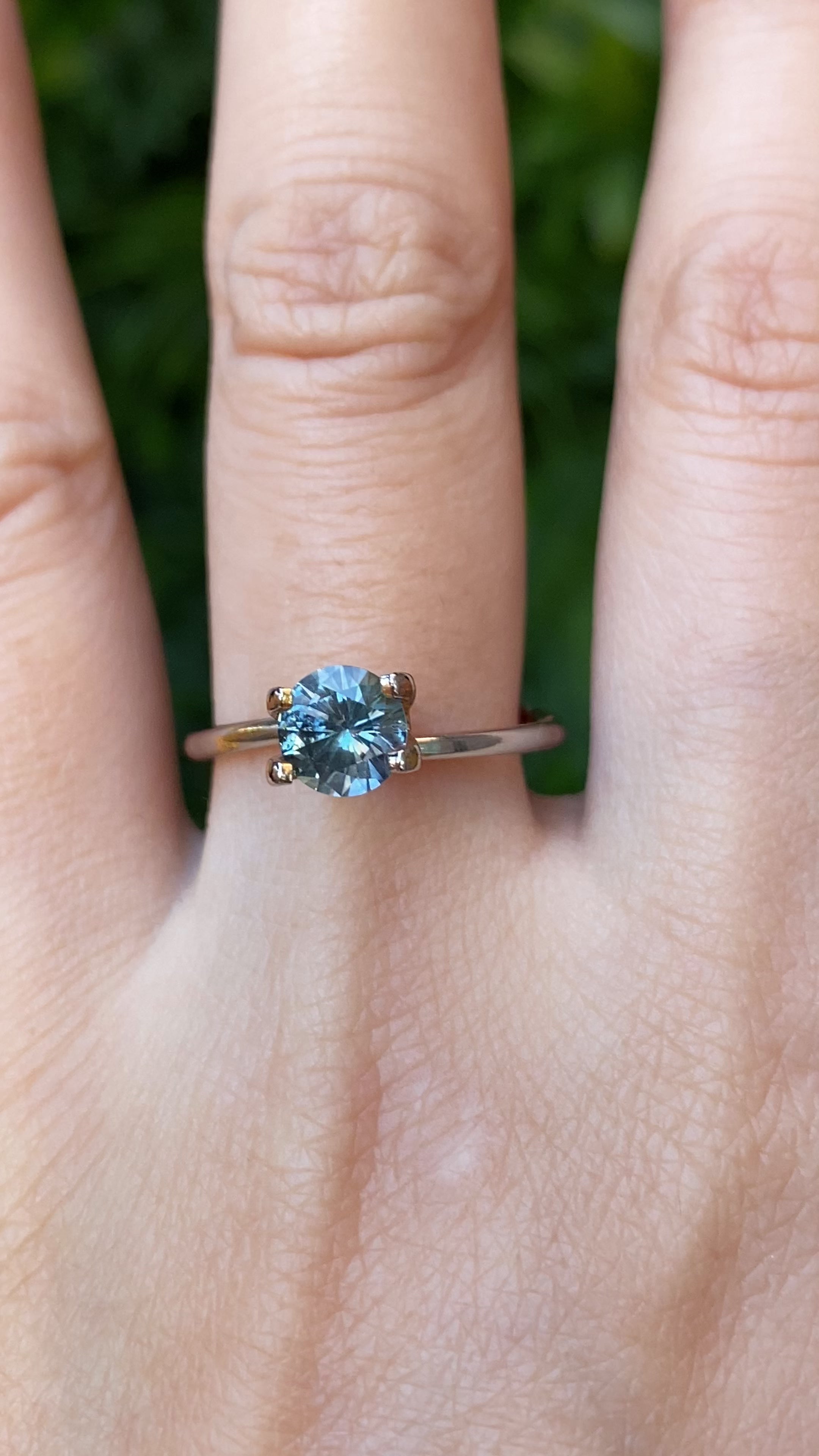 1.10ct Round Cut Teal Blue Montana Sapphire SR379