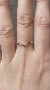 Norah's Crown Ring, Black Diamond