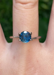 1.47ct Round Cut Teal Blue Montana Sapphire SR488