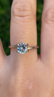 1.01ct Round Cut Light Aqua Blue Montana Sapphire Sapphire SR436