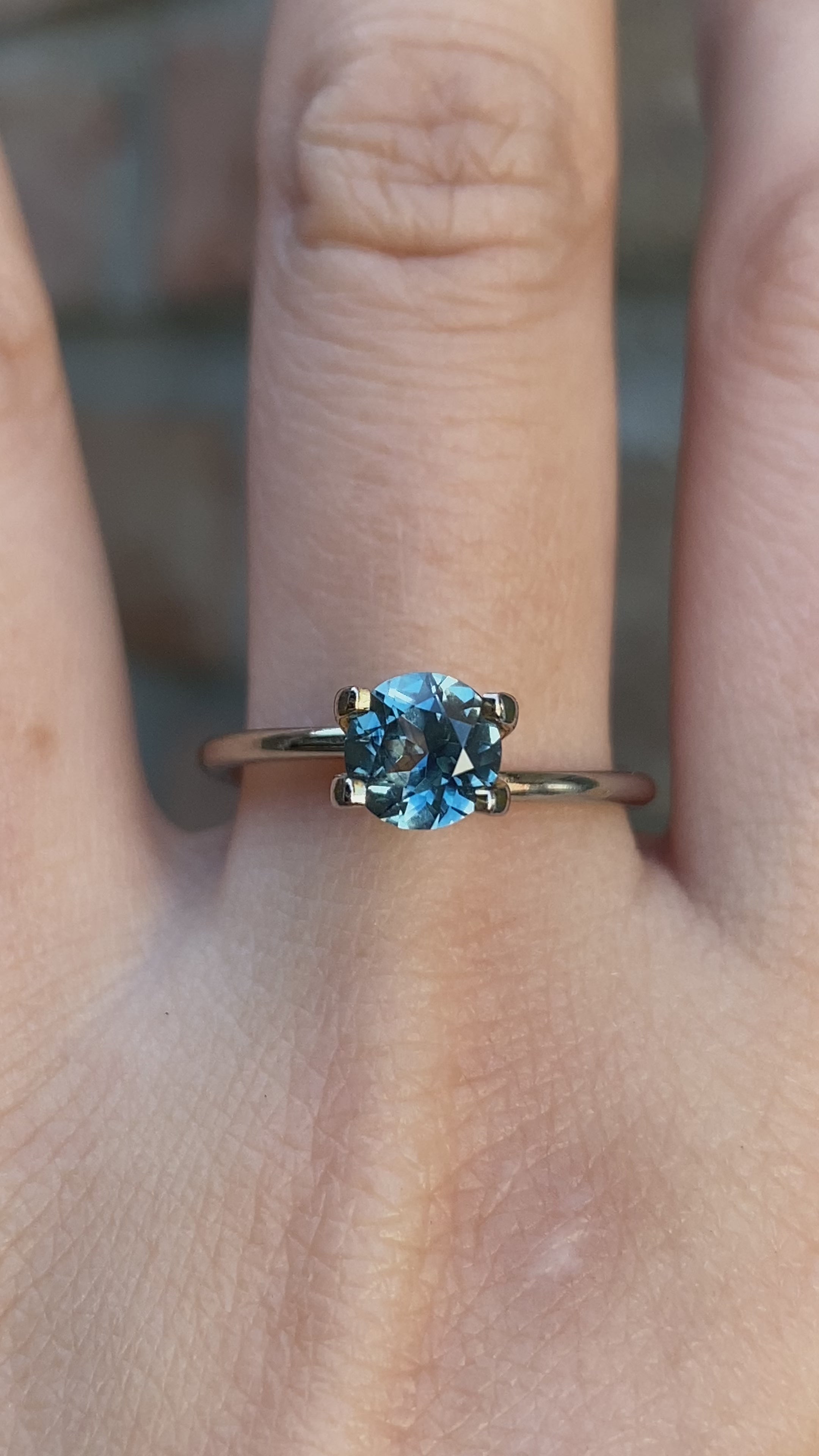 1.16ct ラウンドカット ブルーグリーンサファイア モンタナ産 SR290