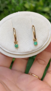 Birthstone Hoop Earrings