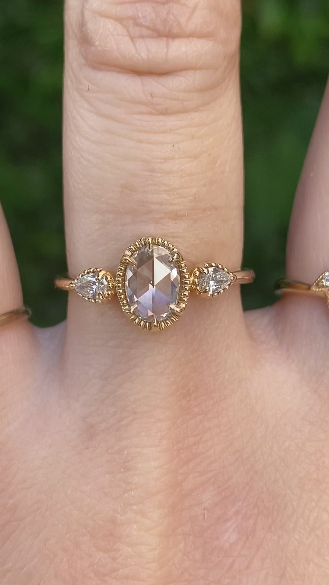 Diana Ring 0.50ct Oval Rose Cut Diamond