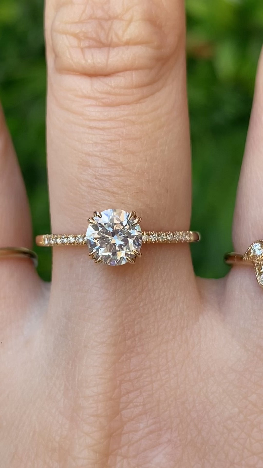 Sabrina Ring, 1ct Old Mine Cut Round Diamond Ring, 14k Yellow Gold (One of a kind)