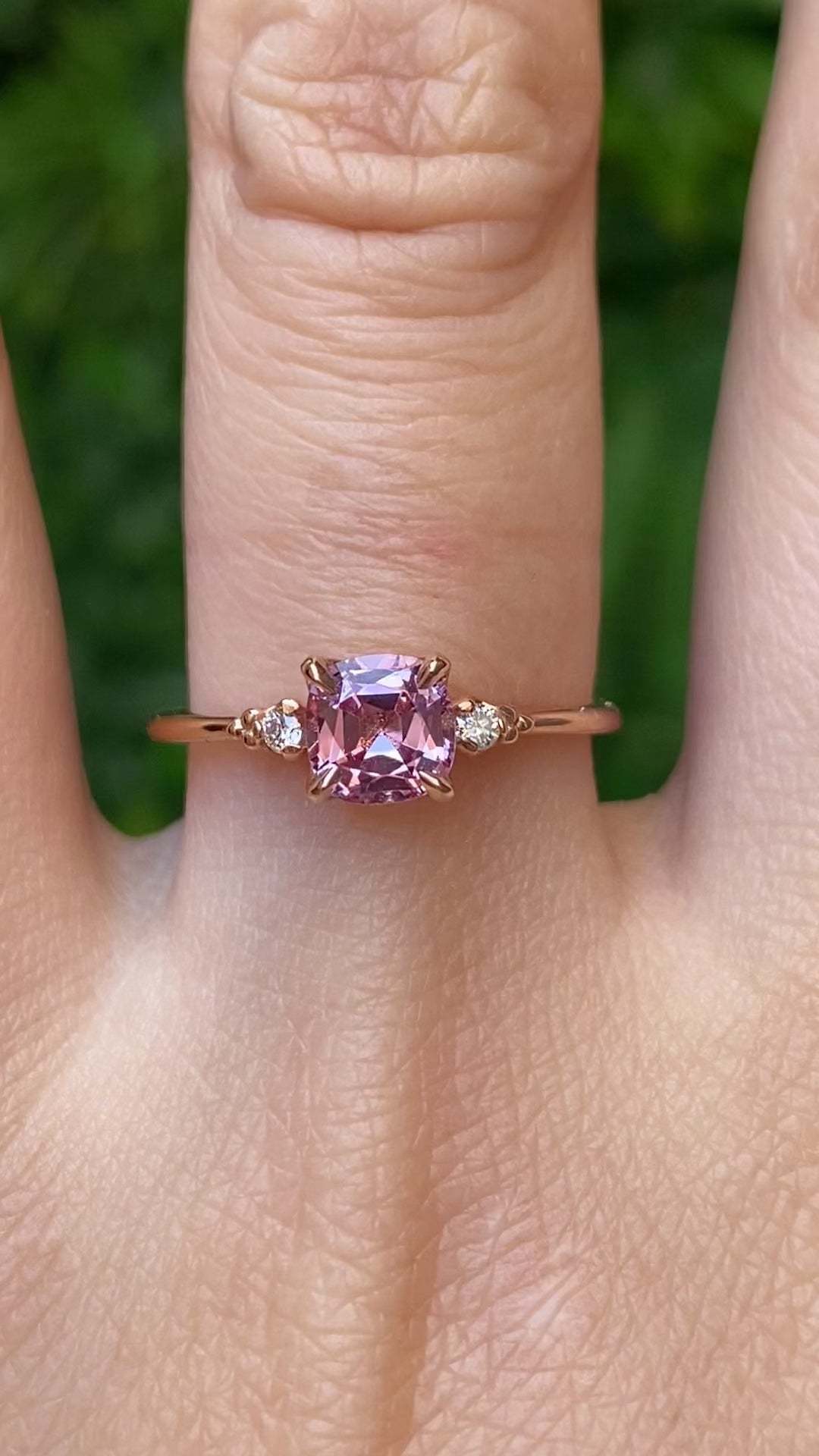 Estel Ring, 0.81ct Pink Spinel