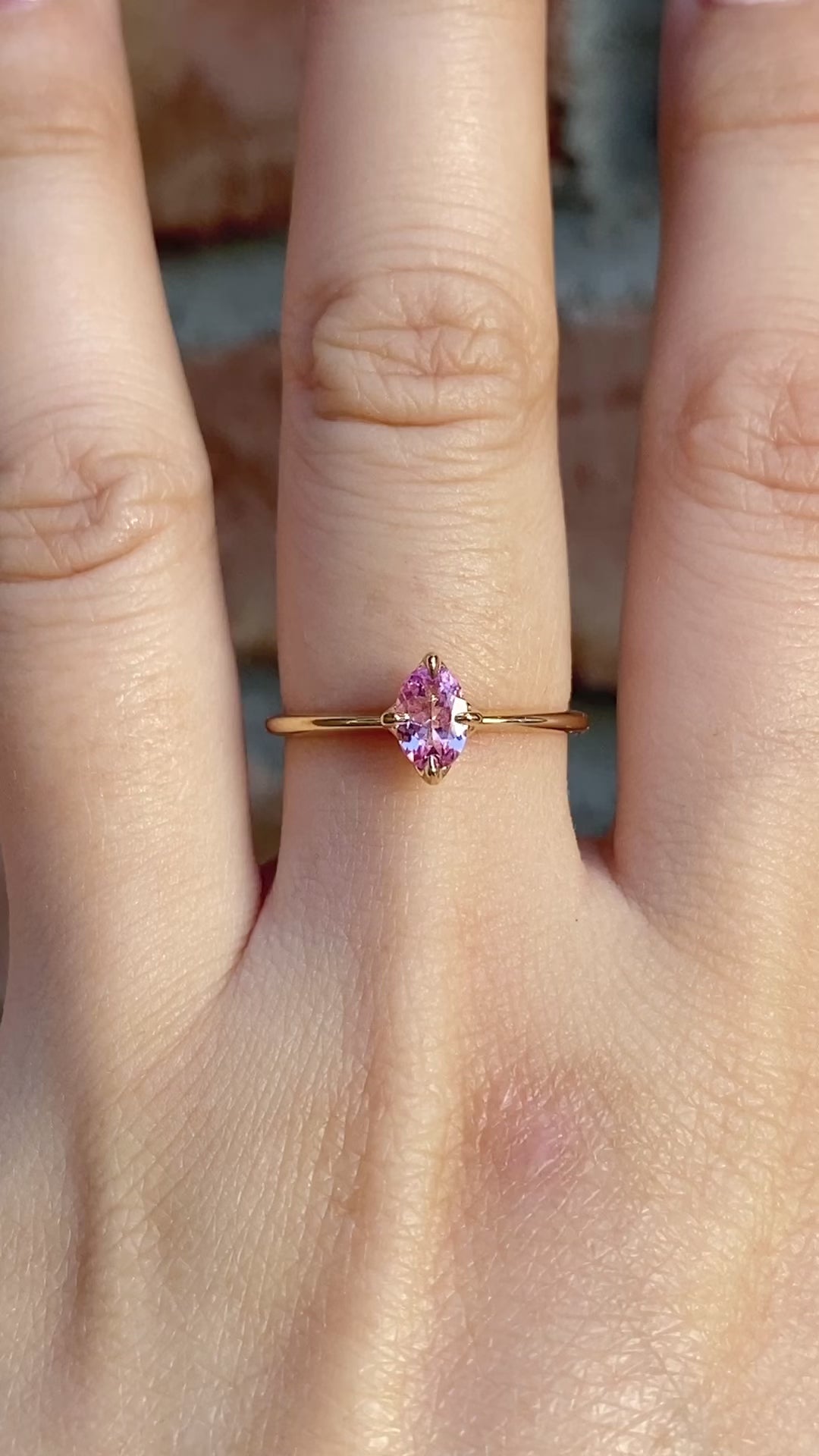 Alice Ring, 0.60ct Light Pink Sapphire