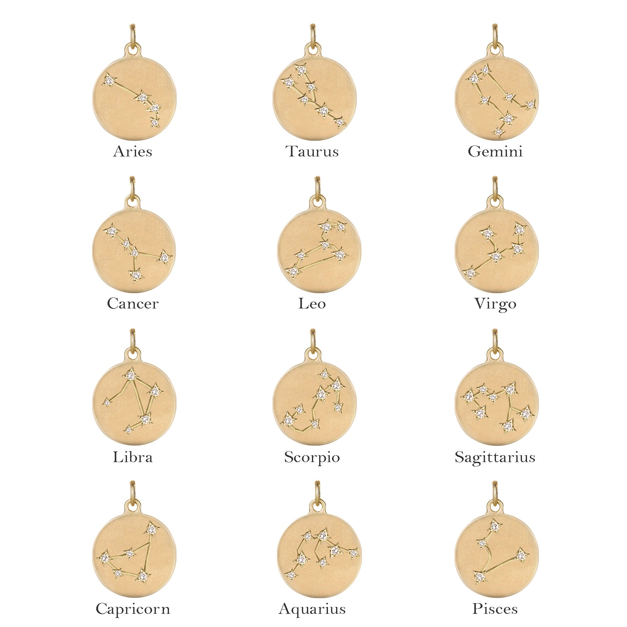 Star Constellation Zodiac Necklace (Charm Option)