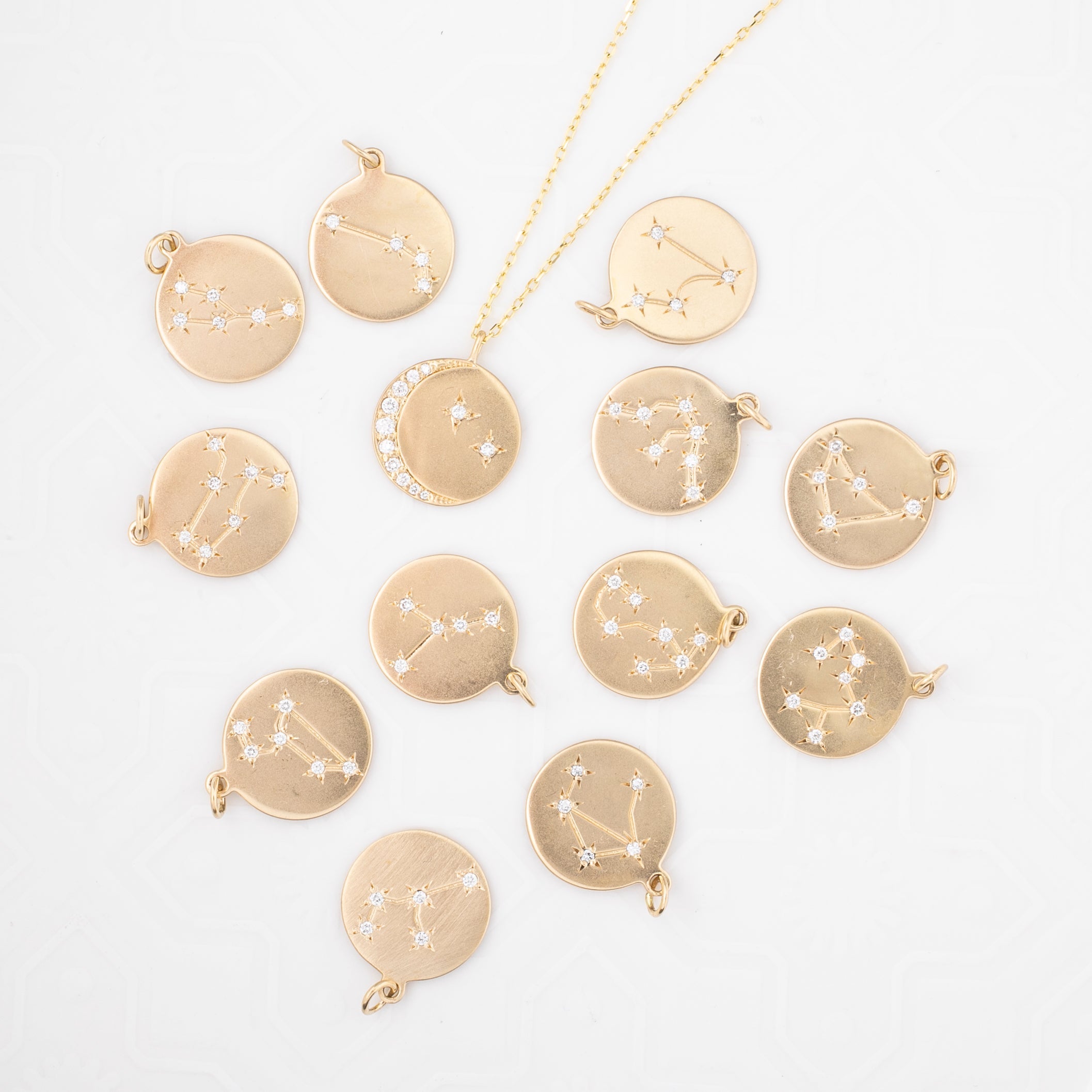 Star Constellation Zodiac Necklace (Charm Option)