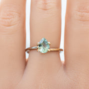 1.09ct Pear Cut Light Green Montana Sapphire SF170