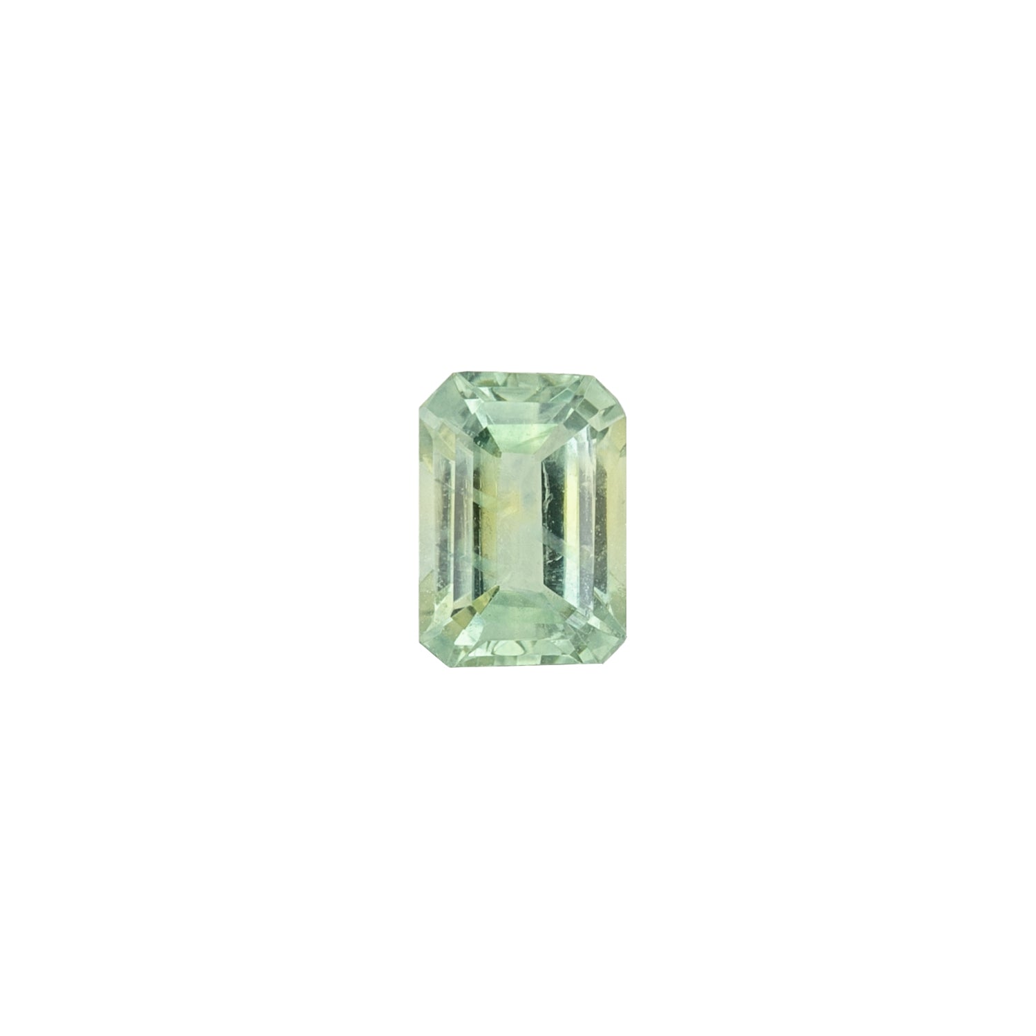 1.31ct Emerald Cut Light Green Montana Sapphire SF310