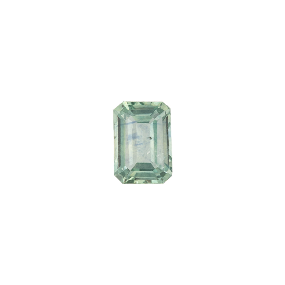 1.15ct Emerald Cut Light Green Montana Sapphire SF338