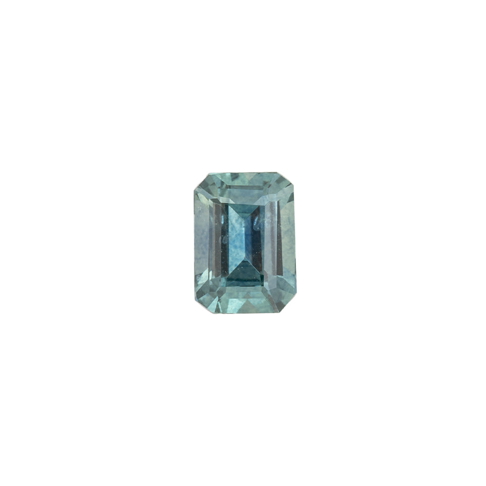 1.27ct Emerald Cut Blue Green Montana Sapphire SF341