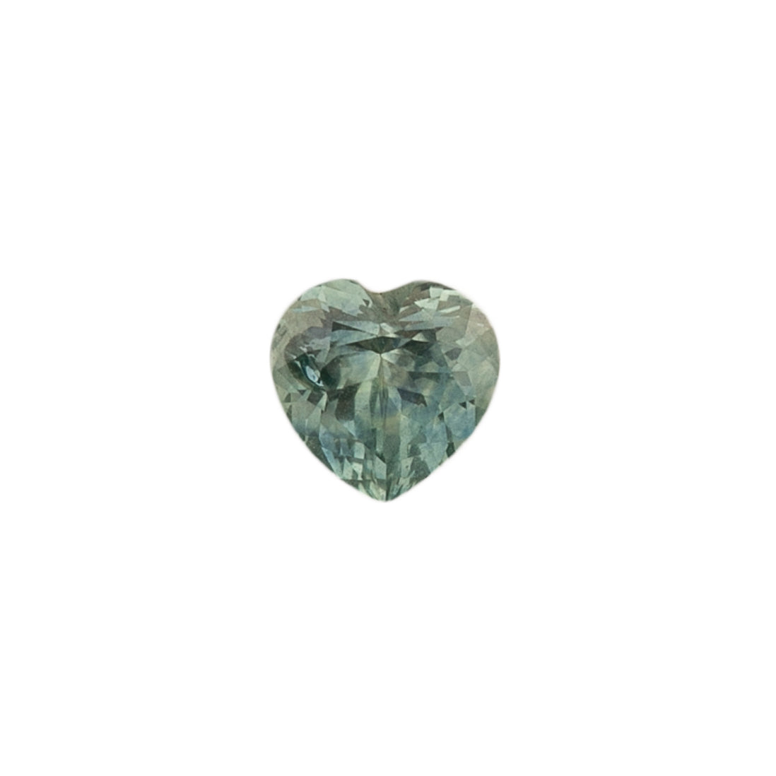 0.92ct Heart Cut Light Blue Green Montana Sapphire SF595
