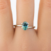 1.38ct Oval Cut Blue Green Montana Sapphire SO382