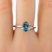 1.48ct Oval Cut Blue Green Montana Sapphire SO390