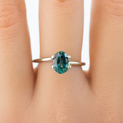 1.71ct Oval Cut Blue Green Montana Sapphire SO394