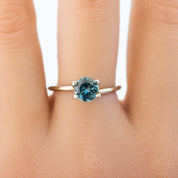 1.2ct Round Cut Teal Blue Montana Sapphire SR242