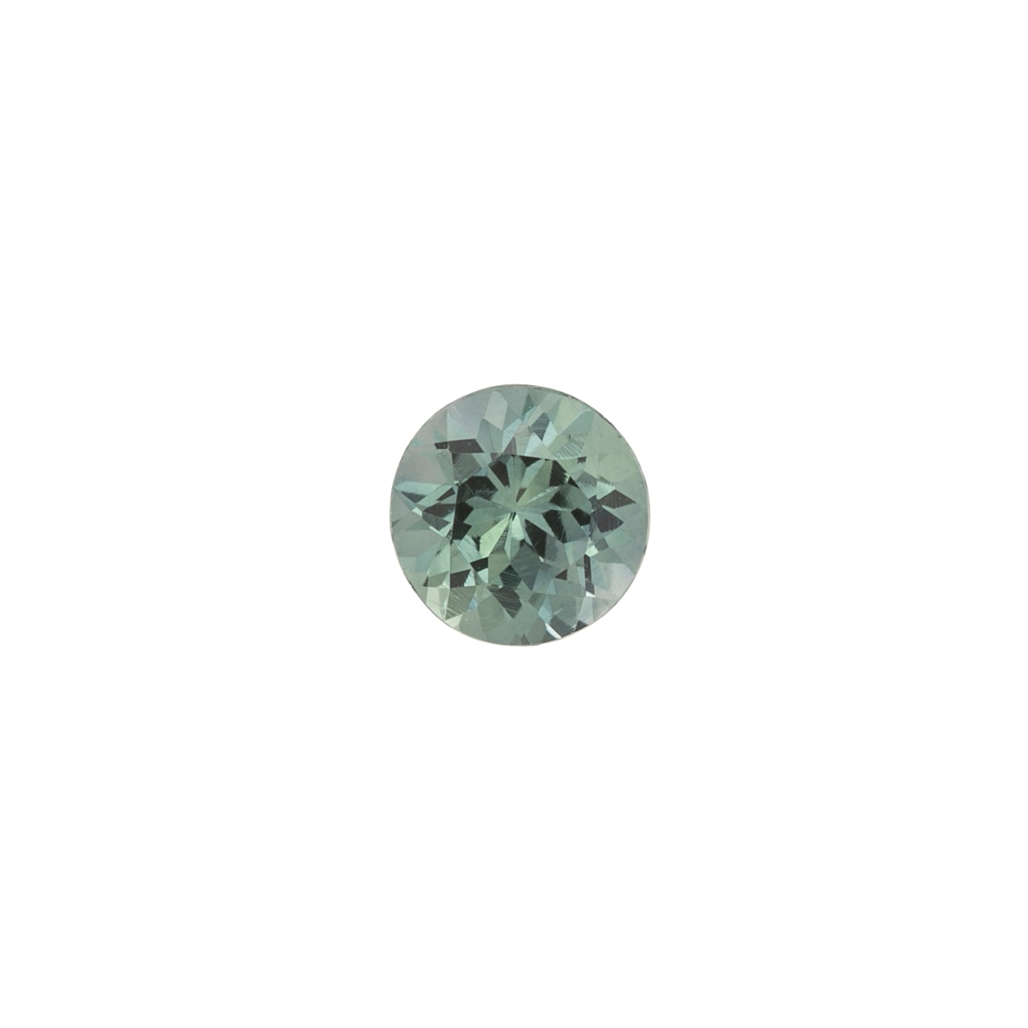 1.13ct Round Cut Light Green Blue Montana Sapphire SR321