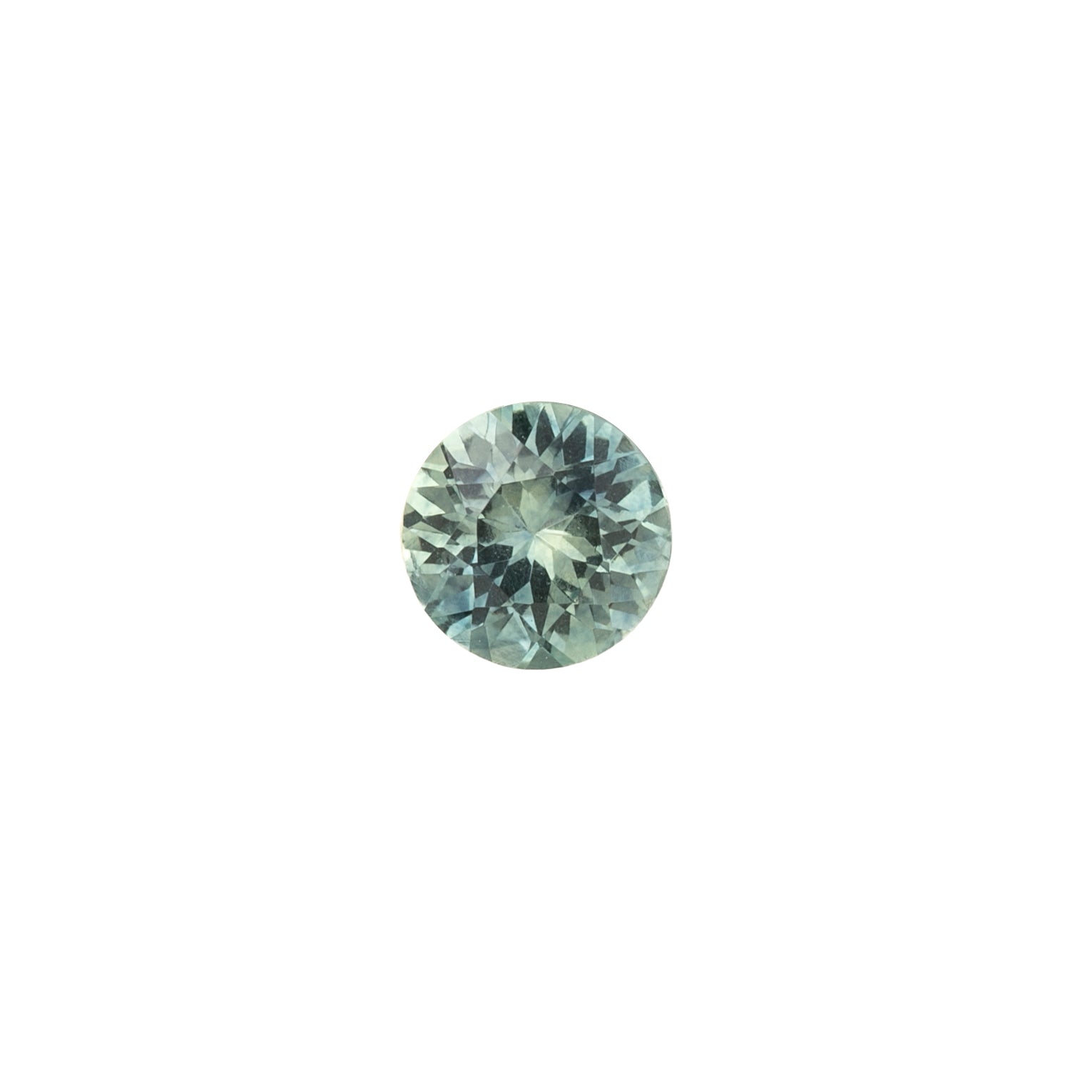 1.01ct Round Cut Light Blue Green Montana Sapphire SR326