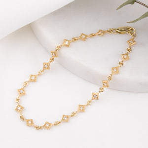 Star Diamond Link Bracelet