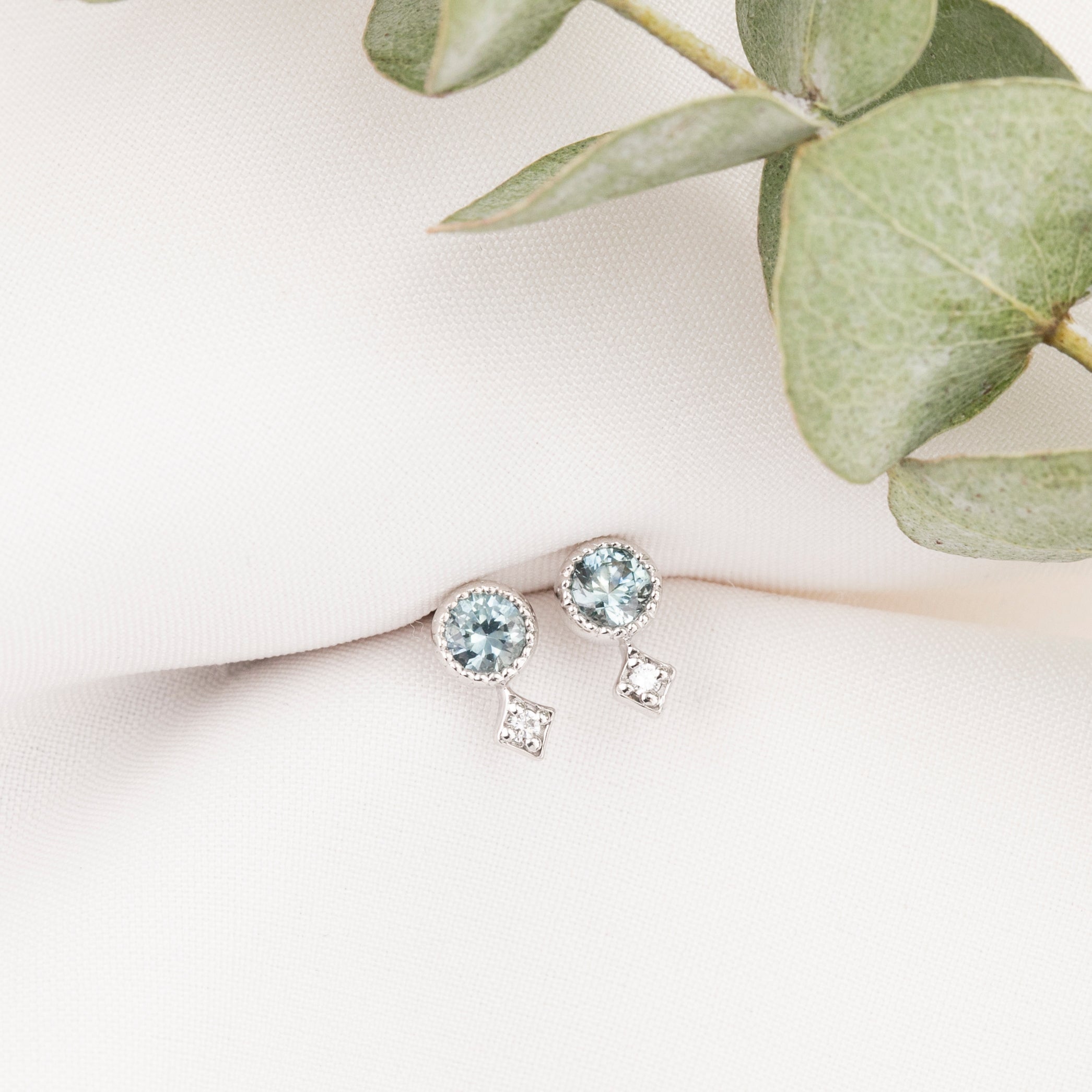 Montana Sapphire Moon & Star Stud Earrings