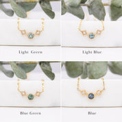 Moon & Star Necklace - Montana Sapphire