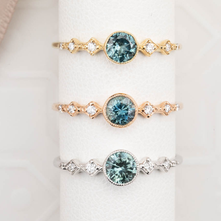 Celeste Ring, 0.45ct Montana Sapphire of your choice