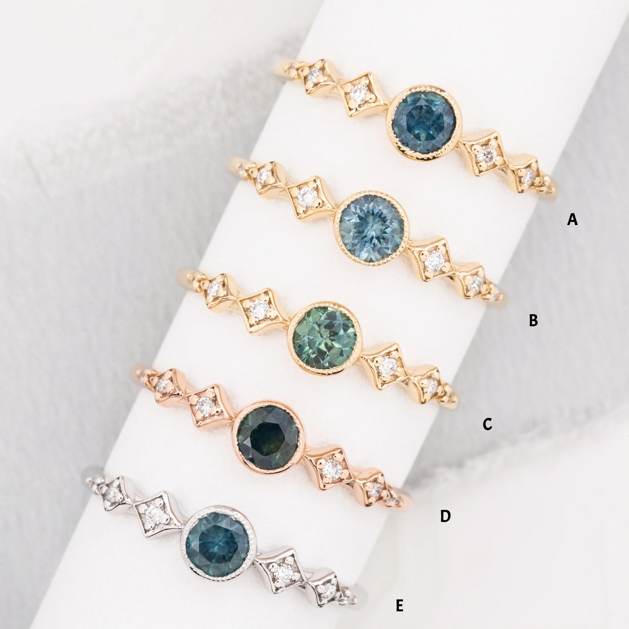 Celeste Ring, 0.35ct Sapphire