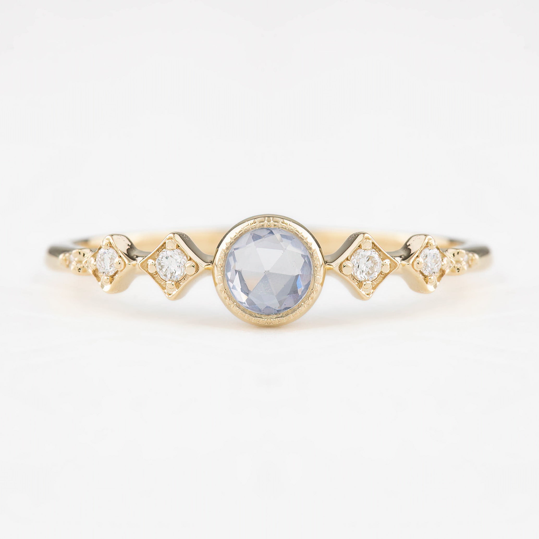 Celeste Ring, 0.25ct Unheated Sapphire