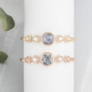 Celeste Ring, 0.25ct Unheated Sapphire