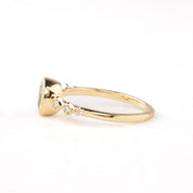 Celeste Ring, 1.13ct Green Yellow Montana Sapphire